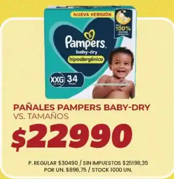 Supermercados Vea Pampers pañales baby-dry oferta