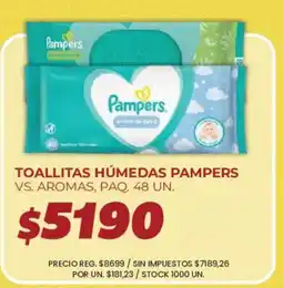 Supermercados Vea Pampers toallitas húmedas vs. aromas oferta