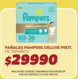Supermercados Vea Pampers pañales deluxe protection oferta