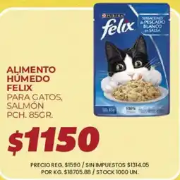 Supermercados Vea Felix alimento húmedo para gatos, salmón oferta