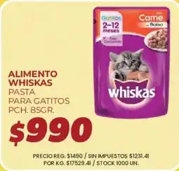 Supermercados Vea Whiskas pasta para gatitos oferta