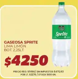 Supermercados Vea Sprite gaseosa lima limón oferta