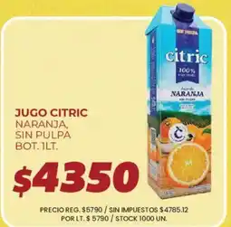Supermercados Vea Citric jugo de naranja oferta