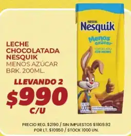 Supermercados Vea Nesquik leche chocolatada menos azúcar oferta