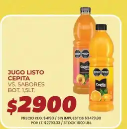 Supermercados Vea Cepita jugo listo vs. sabores oferta