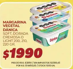 Supermercados Vea Dánica margarina vegetal soft, dorada cremosa o light oferta