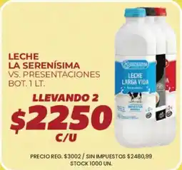 Supermercados Vea La serenisima leche larga vida oferta