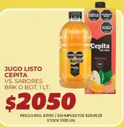 Supermercados Vea Cepita jugo listo oferta