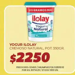 Supermercados Vea Ilolay yogur natural oferta
