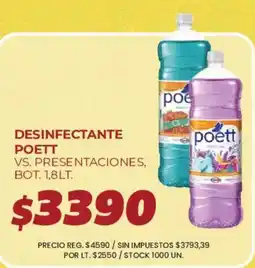 Supermercados Vea Poett desinfectante oferta