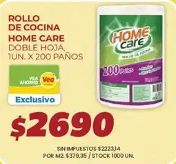 Supermercados Vea Home care rollo de cocina doble hoja oferta