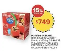 Carrefour Market Arcor - pure de tomate brik oferta