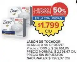 Carrefour Market Dove - jabón de tocador blanco oferta