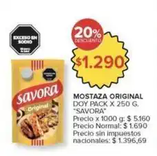 Carrefour Market Savora - mostaza original oferta