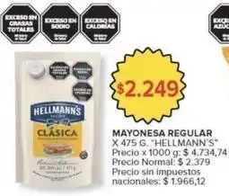 Carrefour Market Hellmann's - mayonesa regular oferta