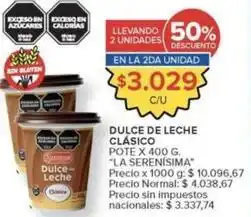 Carrefour Market La serenísima - dulce de leche clásico oferta