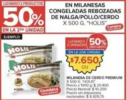 Carrefour Market Milanesas congeladas rebozadas de nalga/pollo/cerdo oferta