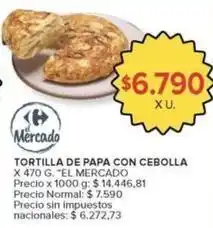 Carrefour Market Tortilla de papa con cebolla oferta