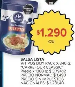 Carrefour Market Carrefour - salsa lista filetto oferta