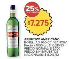 Carrefour Market Gancia - aperitivo americano oferta