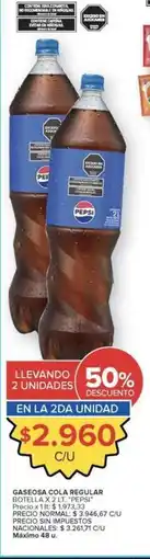 Carrefour Market Pepsi - gaseosa cola regular oferta