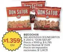 Carrefour Market Don satur - bizcochos salados/dulces/negritos oferta