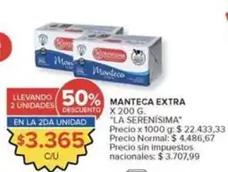 Carrefour Market La serenísima - manteca extra oferta