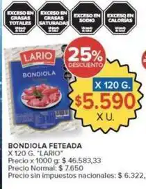 Carrefour Market Lario - bondiola feteada oferta