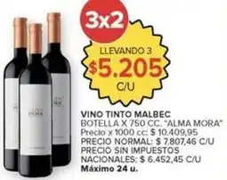 Carrefour Market Alma mora - vino tinto malbec oferta