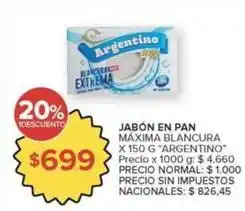 Carrefour Market Argentino - jabón en pan máxima blancura oferta