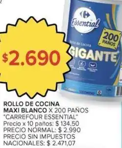 Carrefour Market Gigante - rollo de cocina maxi blanco oferta