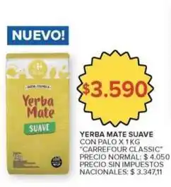 Carrefour Market Suave - yerba mate oferta
