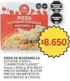 Carrefour Market Carrefour - pizza a la piedra congelada mozzarella oferta