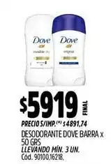 Supermercados Yaguar Dove - desodorante barra oferta