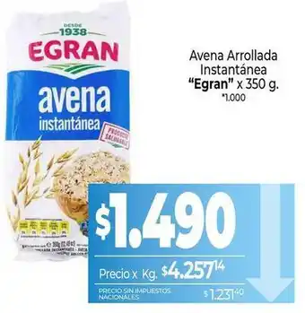 Egran - avena arrollada instantánea