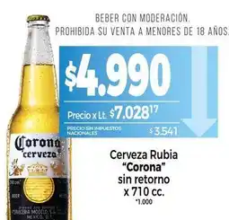 La Anonima Corona - cerveza rubia oferta