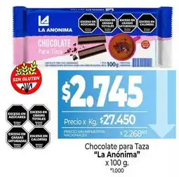 La Anonima La anónima - chocolate para taza oferta