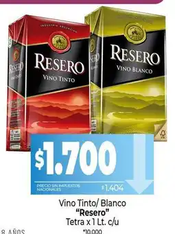 La Anonima Resero - vino tinto/ blanco oferta