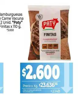 La Anonima Paty - hamburguesas de carne vacuna oferta