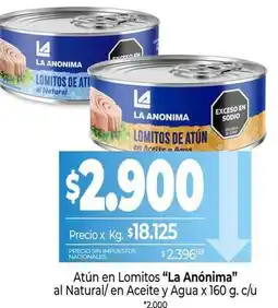 La Anonima La anónima - atún en lomitos oferta