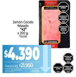 La Anonima 42 - jamón cocido feteado oferta