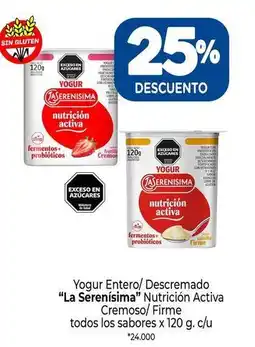 La Anonima La serenísima - yogur entero/ descremado nutrición activa cremoso/ firme oferta