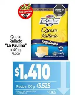 La Anonima La paulina - queso rallado reggianito oferta