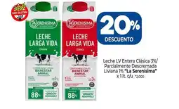 La Anonima La serenísima - leche lv entera clásica 3% / parcialmente descremada liviana 7% oferta