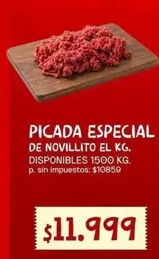 Supermercados Vea Picada especial de novillito el kg oferta