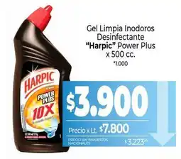 La Anonima Harpic - gel limpia inodoros desinfectante power plus oferta