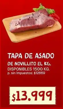 Supermercados Vea Tapa de asado de novillito oferta