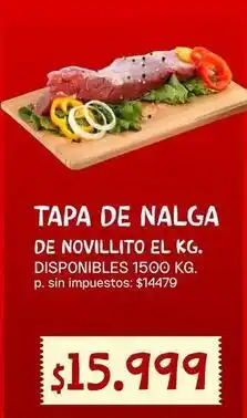 Supermercados Vea Tapa de nalga de novillito oferta
