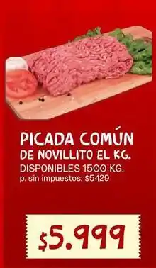 Picada común de novillito el kg