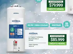 Hendel Señorial 3-ttsz85 tt 85lts m-gas lz oferta